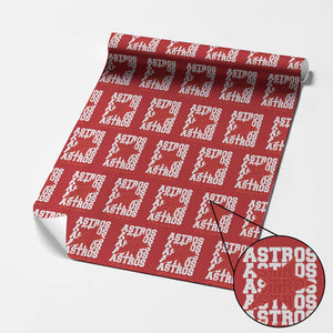 Vintage Astro Last Name Wrapping Paper Roll Baseball Fan Graphic TS10 Red Print Your Wear
