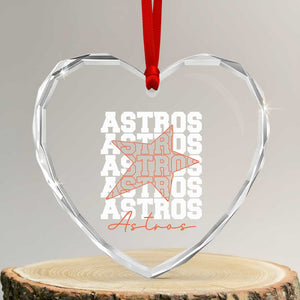 Vintage Astro Last Name Heart Crystal Glass Ornament Baseball Fan Graphic TS10 Transparent Glass 3'' Heart Print Your Wear
