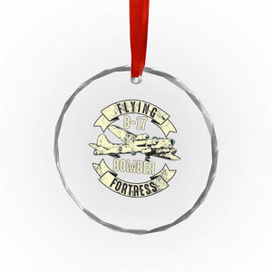 Vintage B-17 Bomber WW2 Aircraft Crystal Glass Ornament Plane Aviation Fighter Airplane Retro Grunge TS02 Print Your Wear