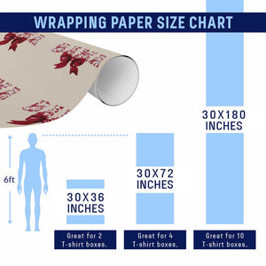 Vintage Bama Coquette Bow Wrapping Paper Roll Retro Varsity Alabama Football Lover AL State TS10 Print Your Wear