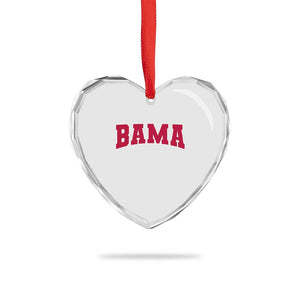 Vintage Bama Heart Crystal Glass Ornament Retro Varsity Alabama Football Lover AL State TS10 Print Your Wear