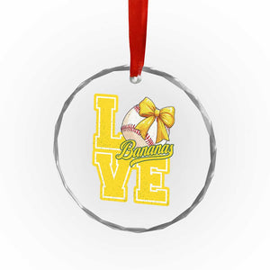 Vintage Banana Coquette Bow Crystal Glass Ornament LOVE Baseball Fan Sport Lover TS02 Print Your Wear