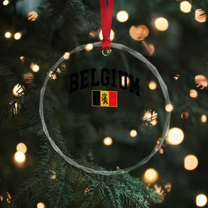Vintage Belgium Crystal Glass Ornament Lion Royal Flag Graphic Belgian Soccer Football Pride Gift for Fans TS10 Print Your Wear