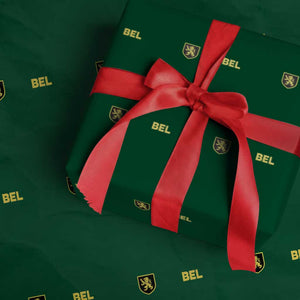 Vintage Belgium Wrapping Paper Roll Belgian Football Pride Belgium Lion Crest Soccer Graphic TS10 Green Print Your Wear