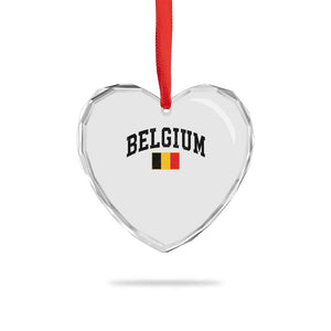 Vintage Belgium Heart Crystal Glass Ornament Belgian Soccer Football Pride Gift for Fans TS10 Print Your Wear