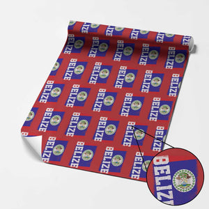 Vintage Belize Wrapping Paper Roll Distressed Flag Central American Pride Heritage Gift TS10 Red Print Your Wear