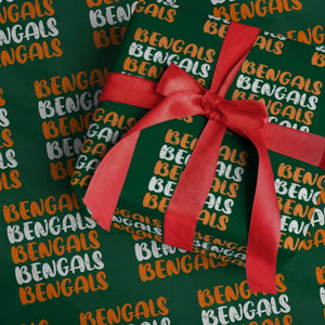 Vintage Bengal Wrapping Paper Roll Retro Novelty 90s Style TS10 Green Print Your Wear