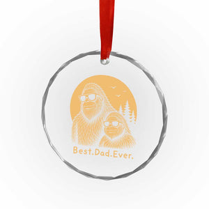 Vintage Best Dad Ever Bigfoot Papa Fathers Day Crystal Glass Ornament TS11 Print Your Wear