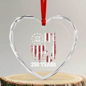 Vintage Bigfoot USA 250th Anniversary Heart Crystal Glass Ornament 250 Years Of Freedom US Flag Independence Day 4th July Patriotic TS10 Transparent Glass 3'' Heart Print Your Wear