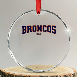 Vintage DFB Crystal Glass Ornament Classic Game Day Print Retro Varsity Football Team Name TS10 Transparent Glass 3'' Circle Print Your Wear
