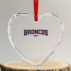 Vintage DFB Heart Crystal Glass Ornament Classic Game Day Print Retro Varsity Football Team Name TS10 Transparent Glass 3'' Heart Print Your Wear