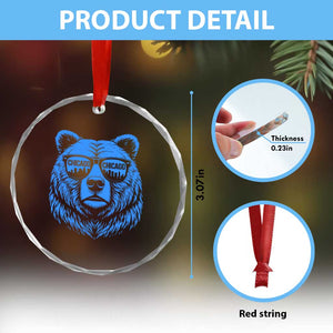 Vintage Chicago Crystal Glass Ornament Cub With Sunglasses Baseball Fans TS10 Print Your Wear