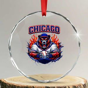 Vintage Chicago Crystal Glass Ornament Retro Baseball Fans TS10 Transparent Glass 3'' Circle Print Your Wear