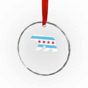 Vintage Chicago Flag Illinois State Bear Lover Crystal Glass Ornament TS11 Print Your Wear