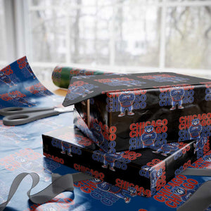 Vintage Chicago Pride Graphic Wrapping Paper Roll US State Sports Fan Baseball Lover TS10 Black Print Your Wear