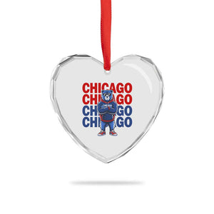 Vintage Chicago Pride Graphic Heart Crystal Glass Ornament US State Sports Fan Baseball Lover TS10 Print Your Wear