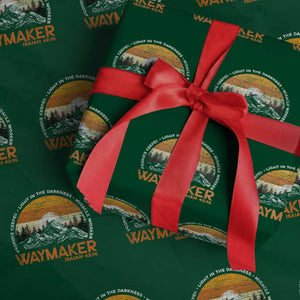 Vintage Christian Wrapping Paper Roll Isaiah 42:16 Waymaker Promise Keeper Miracle Worker TS10 Green Print Your Wear