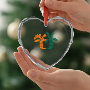 Vintage Classic 90s Miami Palm Trees UM Heart Crystal Glass Ornament Tropical Game Day Football Fan TS02 Print Your Wear