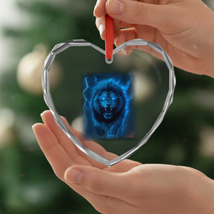 Vintage Classic Blue LF Bootleg Graphic Heart Crystal Glass Ornament TS10 Print Your Wear