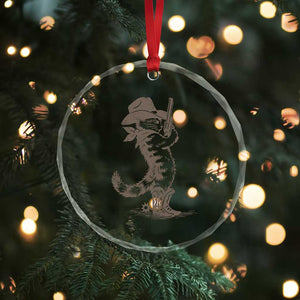 Vintage Cowboy Cat Crystal Glass Ornament Retro 90s Western Country Rodeo Kitten Cowgirl TS10 Print Your Wear