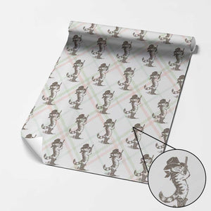 Vintage Cowboy Cat Wrapping Paper Roll Retro 90s Western Country Rodeo Kitten Cowgirl TS10 Christmas Plaid Print Your Wear