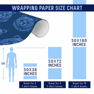 Vintage Cub Wrapping Paper Roll With Sunglasses Retro Baseball Fans TS10 Print Your Wear