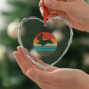 Vintage Dachshund Heart Crystal Glass Ornament 60s 70s Retro Grunge Weiner Dog Love TS10 Print Your Wear