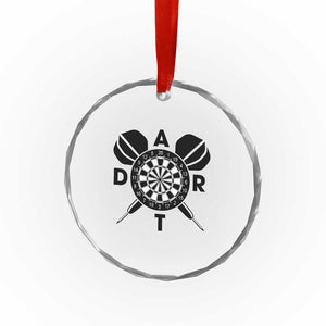 Vintage Dartboard Gift Idea For Dart Lover Crystal Glass Ornament TS12 Print Your Wear