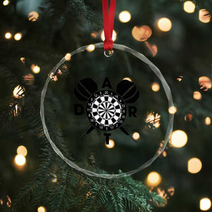 Vintage Dartboard Gift Idea For Dart Lover Crystal Glass Ornament TS12 Print Your Wear