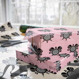 Vintage Dartboard Gift Idea For Dart Lover Wrapping Paper Roll TS12 Light Pink Print Your Wear