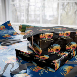 Vintage Daytona Beach Florida Wrapping Paper Roll Summer Vacation Graphic