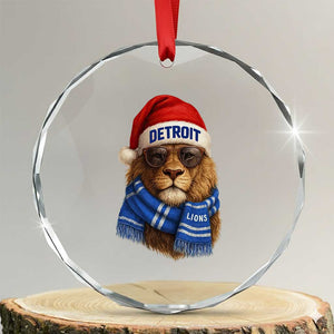Vintage LF Christmas Crystal Glass Ornament Game Day Santa Hat Football Lovers TS10 Transparent Glass 3'' Circle Print Your Wear