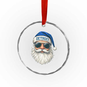 Vintage Detroit Football Christmas Crystal Glass Ornament Funny Retro Santa Lions Fan Xmas TS10 Print Your Wear