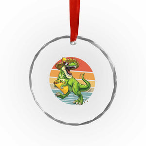 Vintage Dinosaur Taco Lover Crystal Glass Ornament Cinco De Mayo Gift TS12 Print Your Wear