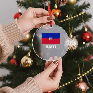 Vintage Distressed Haiti Flag Crystal Glass Ornament Haitian Heritage Pride TS02 Print Your Wear