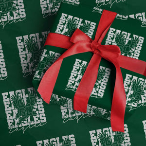 Vintage Eagles Bird Inspirational Wrapping Paper Roll 90s Style Classic Eagles Fly TS10 Green Print Your Wear