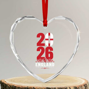 Vintage England Champions Heart Crystal Glass Ornament Football Supporter Graphic TS12 Transparent Glass 3'' Heart Print Your Wear