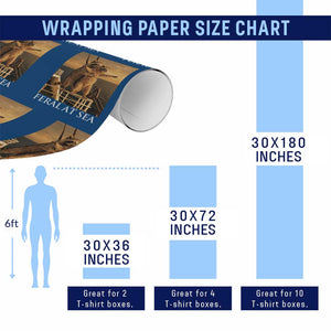 Vintage Feral At Sea Cruise Wrapping Paper Roll Funny Raccoon Parody Movie TS14 Print Your Wear