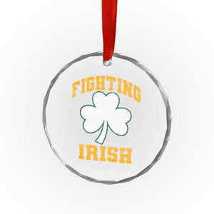 Vintage Fighting Irish Crystal Glass Ornament Retro History Gold Shamrock TS10 Print Your Wear