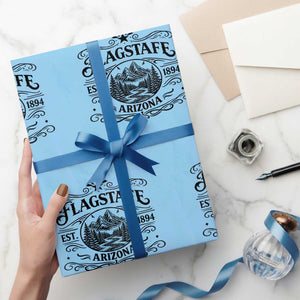 Vintage Flagstaff Landscape Adventure Wrapping Paper Roll Arizona Gift TS12 Light Blue Print Your Wear