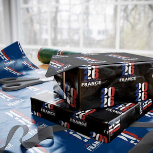 Vintage France Soccer Fan Wrapping Paper Roll French Football Pride 2026 TS12 Black Print Your Wear