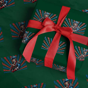 Vintage George Washington Football Wrapping Paper Roll NE Pride Gift TS12 Green Print Your Wear