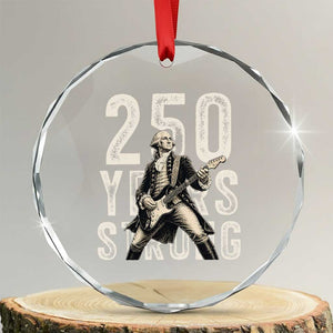 Vintage George Washington Playing Guitar Crystal Glass Ornament 250 Years Strong