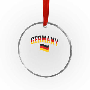 Vintage Germany Flag Crystal Glass Ornament Black Red Gold German Heritage Gift