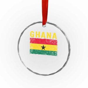 Vintage Ghana Flag Distressed Design Crystal Glass Ornament Proud Ghanaian Heritage African Pride TS10 Print Your Wear