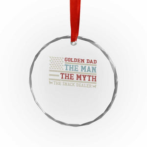 Vintage Golden Retriever Dad Crystal Glass Ornament The Man The Myth The Snack Dealer TS12 Print Your Wear