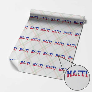 Vintage Haiti Wrapping Paper Roll Varsity Haitian Flag Classic Haitian Pride College Style