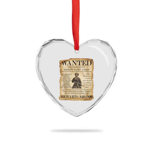 Vintage Harriet Tubman Poster Heart Crystal Glass Ornament Wanted For Helping Slaves Escape TS12 Print Your Wear