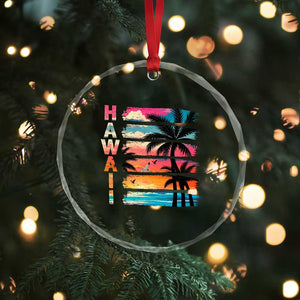 Vintage Hawaii Tropical Beach Vacation Crystal Glass Ornament TS14 Print Your Wear