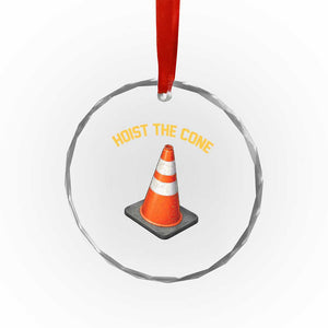 Vintage Hoist The Cone Victory Graphic Crystal Glass Ornament Funny Baseball Fan Pride Celebration IYKYK Meme TS02 Print Your Wear